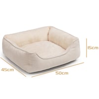Hollypet ležaj za kućne ljubimce za mačke i štence - bež - 55x45x15 cm 2