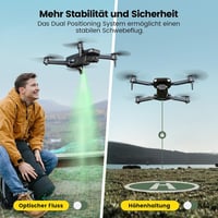 Holy Stone HS290 Összecsukható Drón 1080P Kamerával, FPV Élő Közvetítéssel, Hosszú Repülési Idővel, Optikai Pozicionálással, Kezdőknek és Gy 3