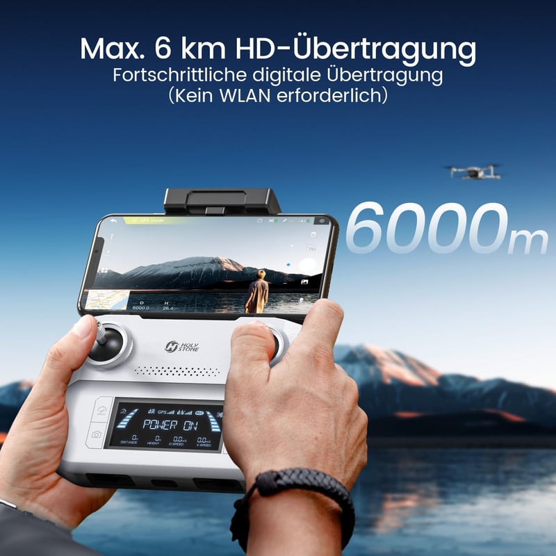 Holy Stone HS360D GPS Drón 4K Kamerával, 6 km Hatótáv, 40 Perc Repülési Idő, Összecsukható