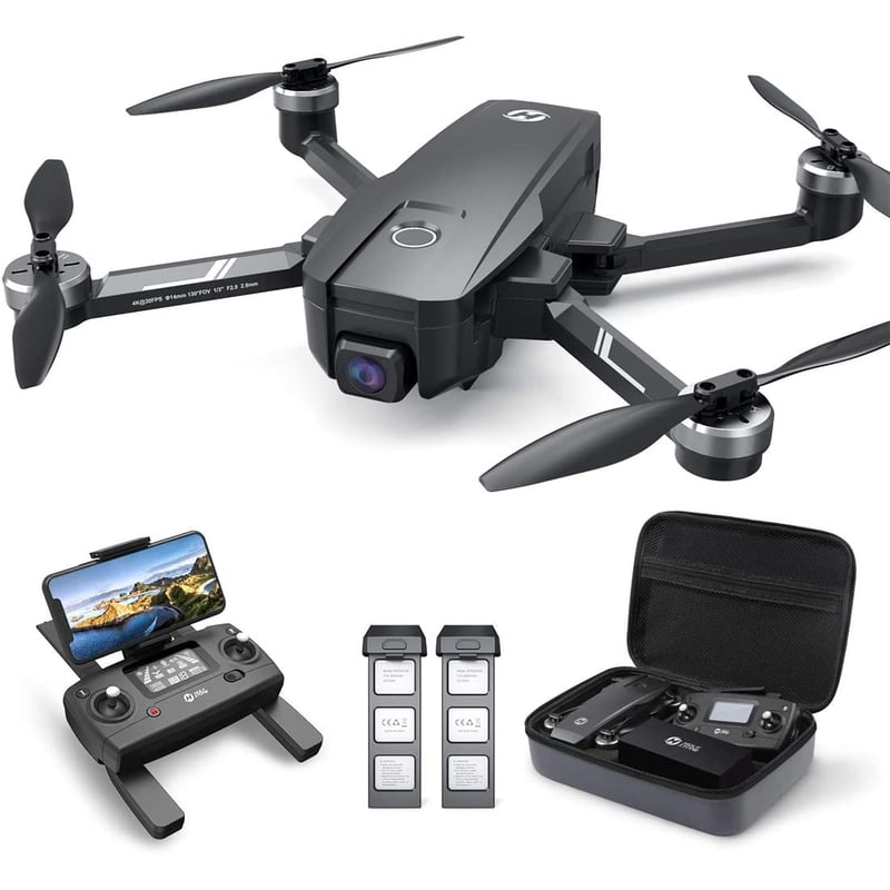 Holy Stone HS720E GPS Drón 4K EIS UHD Kamerával, Távirányítós Quadcopter 2 Akkumulátorral, Követés Funkcióval, 5G WiFi, Kefementes Motor, Ke