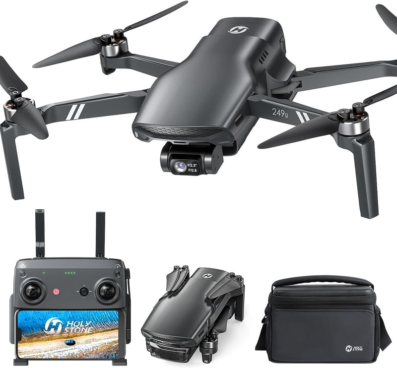 Holy Stone HS900 Drón 4K Kamerával – 3 Tengelyes Stabilizátor, 48MP Fotó, 6 km Átviteli Távolság, 30 Perc Repülési Idő, 249g, C0