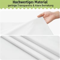 Homaxy 4 bucăți față de masă de unică folosință, 137 x 274 cm, alb, față de masă din plastic de unică folosință 8