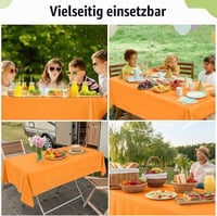 Homaxy Set 6 fețe de masă de unică folosință, 137 x 274 cm, Portocaliu, față de masă din plastic de unică folosință 7