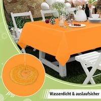 Homaxy Set 6 fețe de masă de unică folosință, 137 x 274 cm, Portocaliu, față de masă din plastic de unică folosință 3