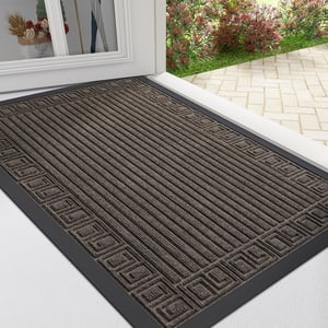Covoraș de intrare Homaxy Greek Keys 45x75 cm - maro