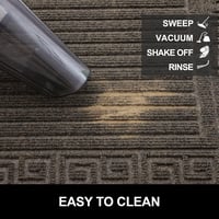 Homaxy Bejárati Lábtörlő 45x75cm - Csúszásmentes Kültéri Beltéri Szőnyeg Barna - Greek Keys - Brown, Polyester 6