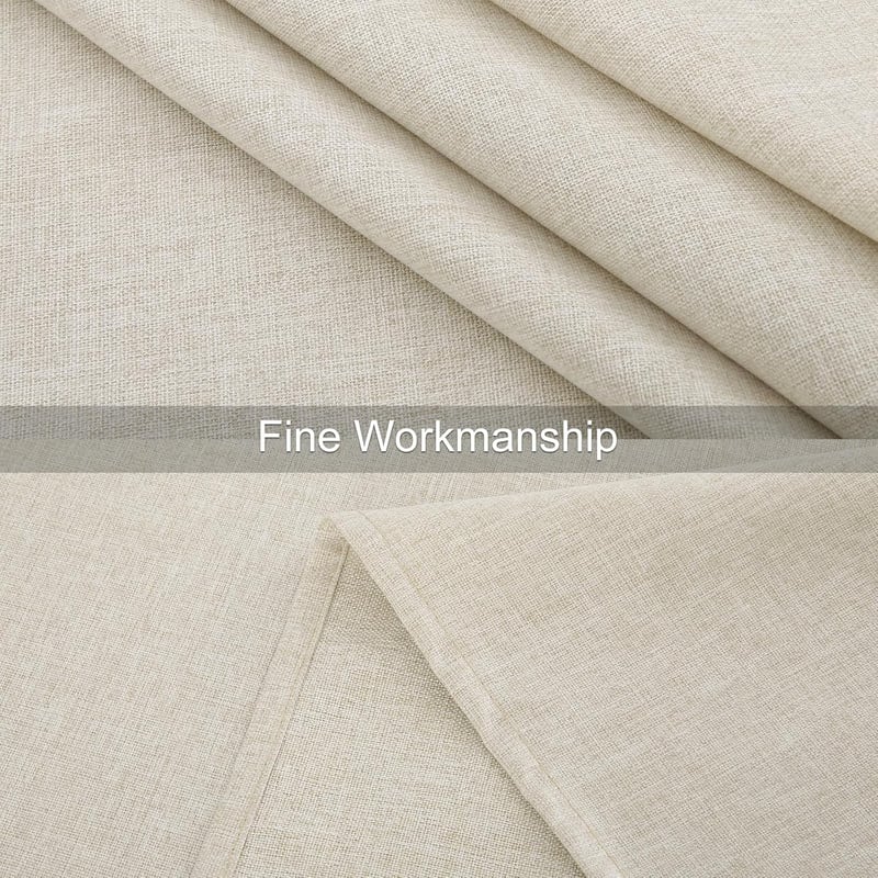 Homaxy Linen Look Terítő 140x220cm Vízlepergető Foltálló Beige
