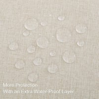Homaxy Linen Look Terítő 140x220cm Vízlepergető Foltálló Beige 4