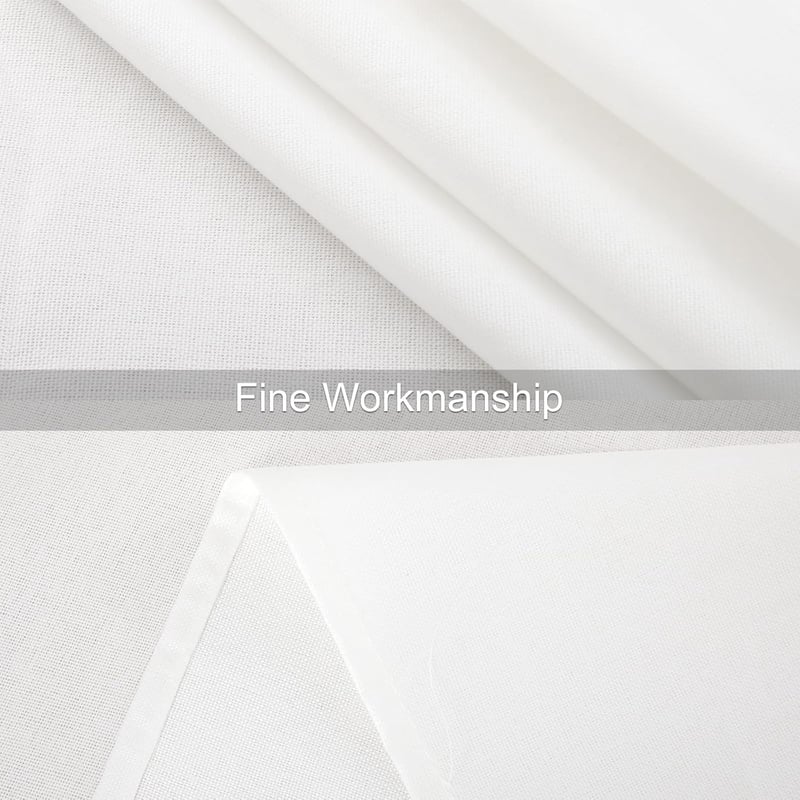 Homaxy Vízlepergető Asztalterítő Len Hatású 140x200 cm Fehér Mosható Foltálló Lótusz Effekt Asztalnemű