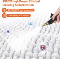 Hombasing Gőztisztító 2500W - Kézi Gőzölő 6 Sebességfokozattal, 3 Kefefejjel, 1000ml Víztartállyal, Konyhai, Fürdőszobai, Padló Tisztításhoz 3