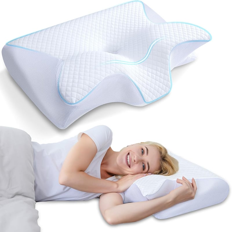 HOMCA 2 az 1-ben memóriahabos nyakpárna ergonomikus támasztékkal