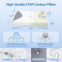 HOMCA CPAP memóriahabos párna minden CPAP maszkhoz, ergonomikus oldalsó alváshoz 3