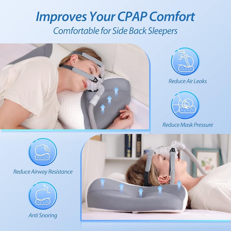 HOMCA CPAP memóriahabos párna minden CPAP maszkhoz, ergonomikus oldalsó alváshoz