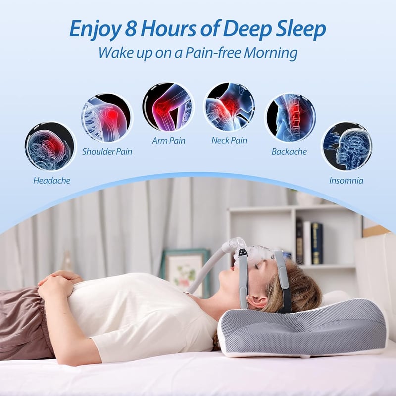 HOMCA CPAP memóriahabos párna minden CPAP maszkhoz, ergonomikus oldalsó alváshoz