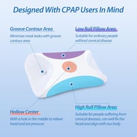 HOMCA ergonomikus memóriahabos CPAP párna nyakstabilizálóval oldalsó alváshoz 5