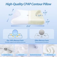 HOMCA ergonomikus memóriahabos CPAP párna nyakstabilizálóval oldalsó alváshoz 7