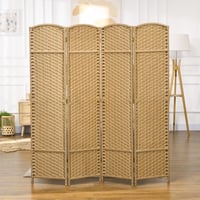 HOMCOM sklopivi paravan od 4 dijela, razdjelnik prostora 160x170 cm — donji dio sva 4 dijela je neoštećen (stanje: vidi 2. sliku) 10