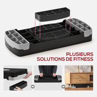 HOMCOM aerobik fitness steper 68x29x15 cm, 2 razine visine, neklizajuća površina, crno-siva 5
