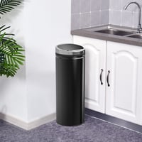 Automatický odpadkový kôš HOMCOM 50 l so senzorom pohybu, čierna nehrdzavejúca oceľ, kuchynský — chybný, čiastočne funkčný: Nový (stav: pozri 2. obrázok) 7