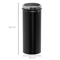 Automatický odpadkový kôš HOMCOM 50 l so senzorom pohybu, čierna nehrdzavejúca oceľ, kuchynský — chybný, čiastočne funkčný: Nový (stav: pozri 2. obrázok) 8