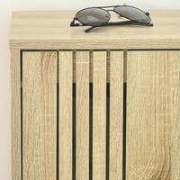 HOMCOM Botník s 3 výklopnými priehradkami pre 18 párov topánok, 63x24x117 cm, dekor dub 8