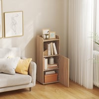 Dulap de baie îngust HOMCOM cu 4 rafturi, 40 x 31 x 104 cm, culoare stejar galben, dulap de depozitare 8