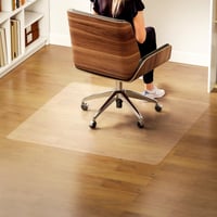 Covoraș pentru scaun de birou HOMCOM 120x120 cm, transparent, verde, antiderapant, protecție podea din plastic 8