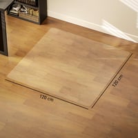 Covoraș pentru scaun de birou HOMCOM 120x120 cm, transparent, verde, antiderapant, protecție podea din plastic 3