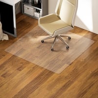 Covoraș pentru scaun de birou HOMCOM 120x120 cm, transparent, verde, antiderapant, protecție podea din plastic 7