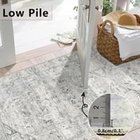 Homcomodar Boho Futó Szőnyeg 80x300cm Mosható Vintage Konyhai Futószőnyeg - 80 x 300 cm (Rechteckig), Beige Grey 5
