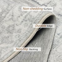 Homcomodar Boho Futó Szőnyeg 80x300cm Mosható Vintage Konyhai Futószőnyeg - 80 x 300 cm (Rechteckig), Beige Grey 2