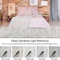 Homcomodar Boho Futó Szőnyeg 80x300cm Mosható Vintage Konyhai Futószőnyeg - 80 x 300 cm (Rechteckig), Beige Grey 3
