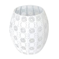 Măsuță de cafea din metal traforat HOME DECO FACTORY, Alb, 30 x 30 x 35 cm, Măsuță de sufragerie 2