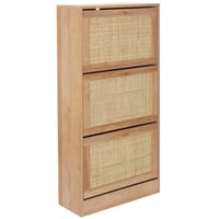HOME DECO FACTORY Bali ormarić za cipele s 3 vrata - smeđi - 60x113x24 cm 1