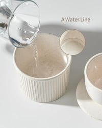 Keramická dóza na maslo Home Decor s poklopom, 250 g, prúžkovaná s reaktívnou glazúrou, maselnička s vodným chladením na kuchynskú linku – veľká, škvrnitá krémová farba 3