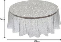 Home Direct átlátszó PVC asztalterítő 137 cm kerek asztalvédő 5