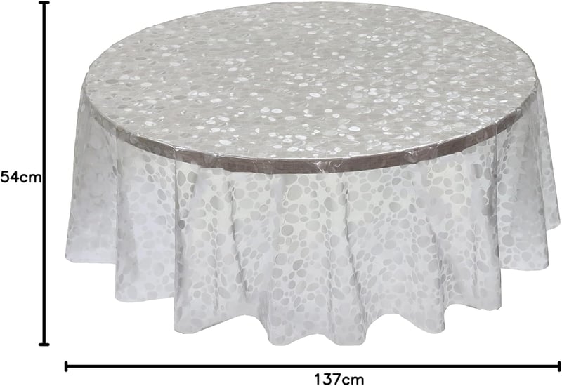 Home Direct átlátszó PVC asztalterítő 137 cm kerek asztalvédő