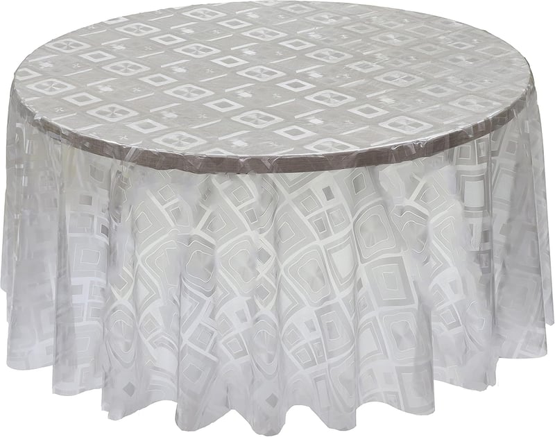 Home Direct átlátszó PVC asztalterítő 137 cm, kerek, könnyen tisztítható
