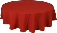 Home Direct Kerek Asztalterítő 140 cm Átmérőjű Piros Poliészter Textil Terítő Könnyen Kezelhető Gyorsan Száradó Asztali Dekoráció 1