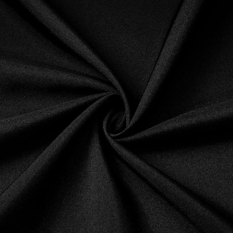 Home Direct Kerek Terítő 140 cm Fekete Textil Asztalterítő