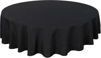 Home Direct Kerek Terítő 140 cm Fekete Textil Asztalterítő 1