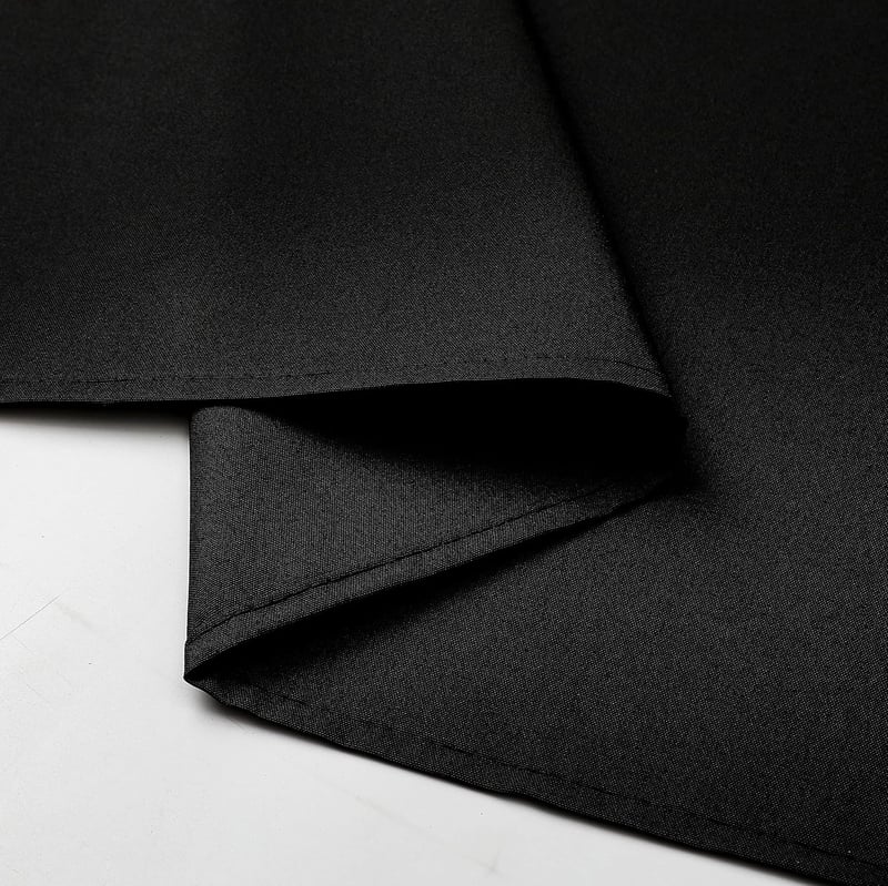 Home Direct Kerek Terítő 140 cm Fekete Textil Asztalterítő
