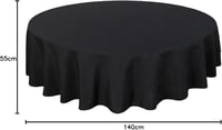 Home Direct Kerek Terítő 140 cm Fekete Textil Asztalterítő 5