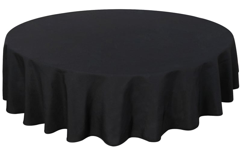 Okrúhly obrus Home Direct 140 cm čierny textilný obrus