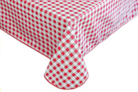 Home Direct Kockás Piros Vászon Terítő 140x180 cm Mosható 2