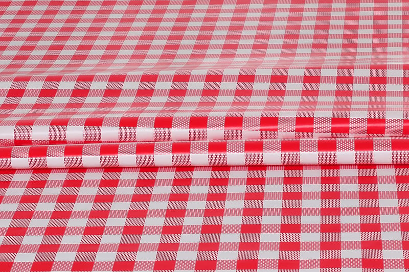 Home Direct Kockás Piros Vászon Terítő 140x180 cm Mosható