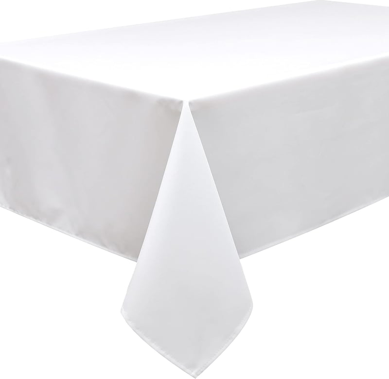 Home Direct Lótuszhatású Asztalterítő - Fehér Téglalap Alakú Textil Terítő 140x200 cm - Folttaszító, Könnyen Tisztítható Poliészter
