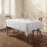 Home Direct Lótuszhatású Asztalterítő - Fehér Téglalap Alakú Textil Terítő 140x200 cm - Folttaszító, Könnyen Tisztítható Poliészter 5