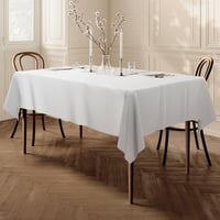 Home Direct Lótuszhatású Asztalterítő - Fehér Téglalap Alakú Textil Terítő 140x200 cm - Folttaszító, Könnyen Tisztítható Poliészter 1