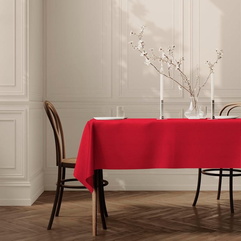 Home Direct Négyzet Terítő 150x250 cm Piros Textil Asztalterítő